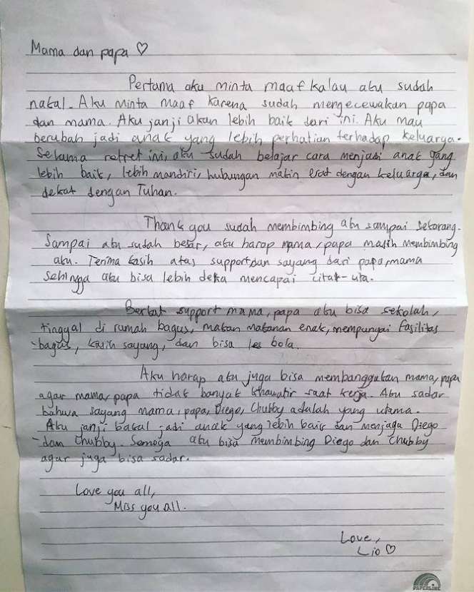 10 Anak Artis ini Tulis ‘Surat Cinta’ untuk Orangtua, Tulisan Mikhayla Buat Ardie Bakrie Bikin Nangis!