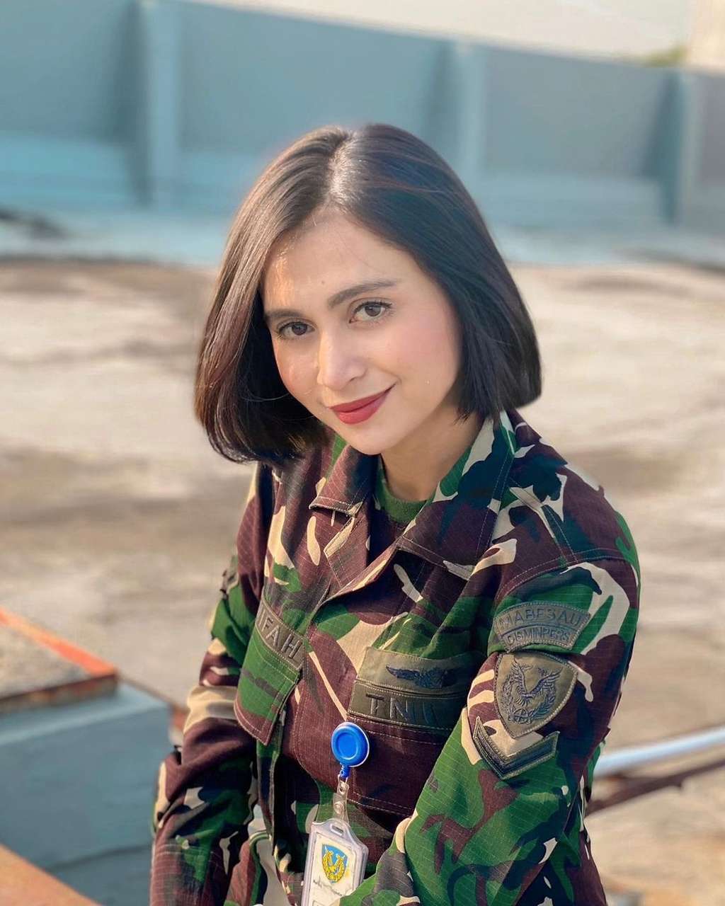8 Potret ‘Cantiknya’ Serda Hanifah, Anggota Wanita TNI AU yang Parasnya Bak Bidadari