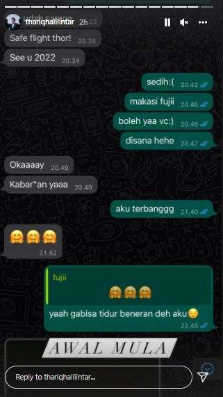 6 Isi Chat Pribadi Fuji dan Thariq Halilintar, Terkuak Ada yang Menyapa Sayang!