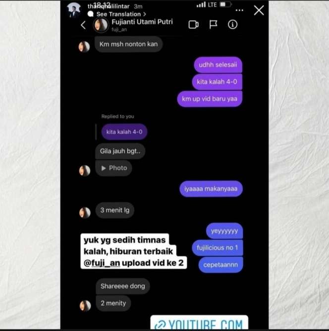 6 Isi Chat Pribadi Fuji dan Thariq Halilintar, Terkuak Ada yang Menyapa Sayang!