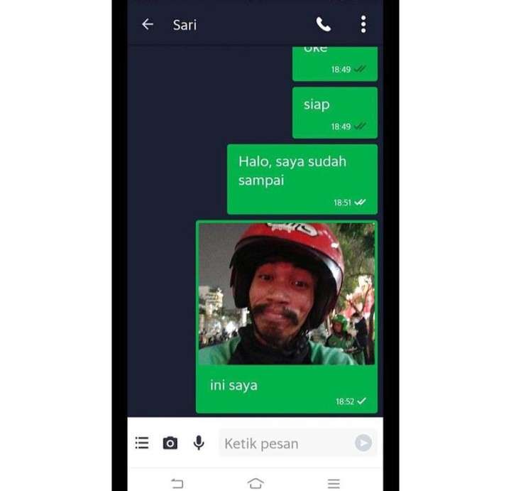 10 Chat Lucu Driver Ojol Saat Ngirim Foto, Bikin Ngakak Seharian!