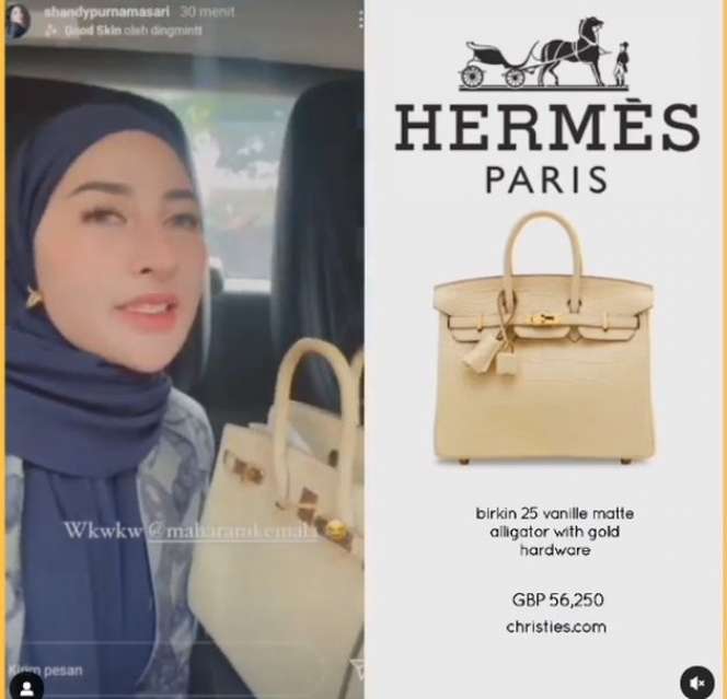 12 Koleksi Tas Hermes Shandy Purnamasari Crazy Rich Malang, Ada yang Capai Rp4 Miliar!