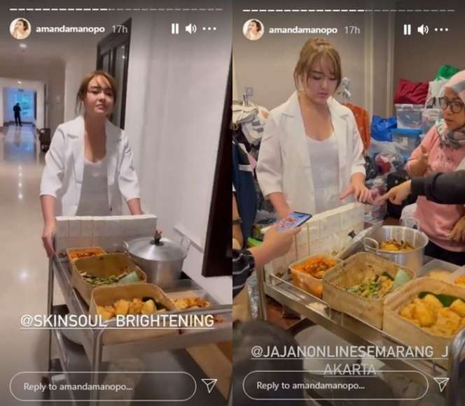 8 Momen Amanda Manopo Masak di Lokasi Syuting, Punya Dapur Mini yang Super Komplit!