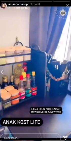 8 Momen Amanda Manopo Masak di Lokasi Syuting, Punya Dapur Mini yang Super Komplit!