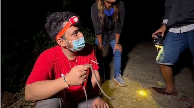 8 Potret Panji Petualang Temukan Ular Naga di Gunung Sunda, Ternyata Bukan Mitos!