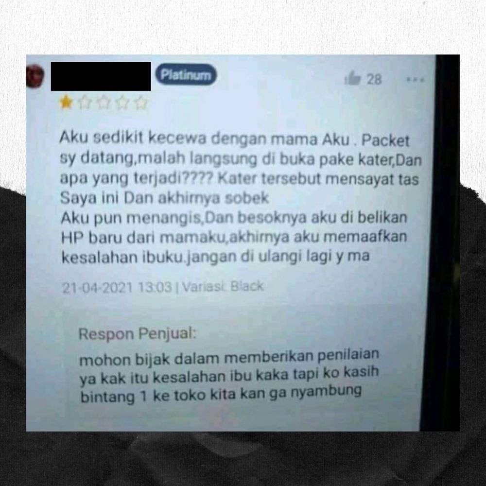 10 Review Kocak Pembeli Online Shop, Ulasannya Bikin Ngakak Guling-Guling!