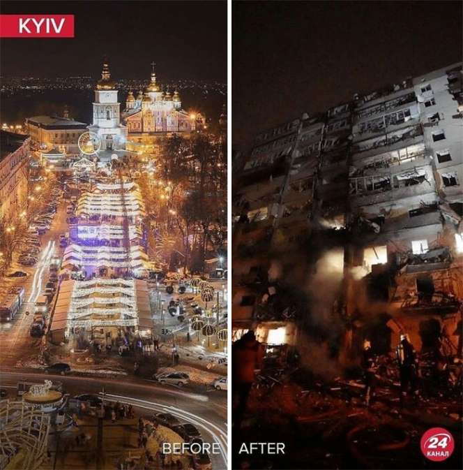 15 Potret Ukraina Sebelum Vs Sesudah Invasi Rusia, Seluruh Penjuru Kota Hancur, Ngeri!