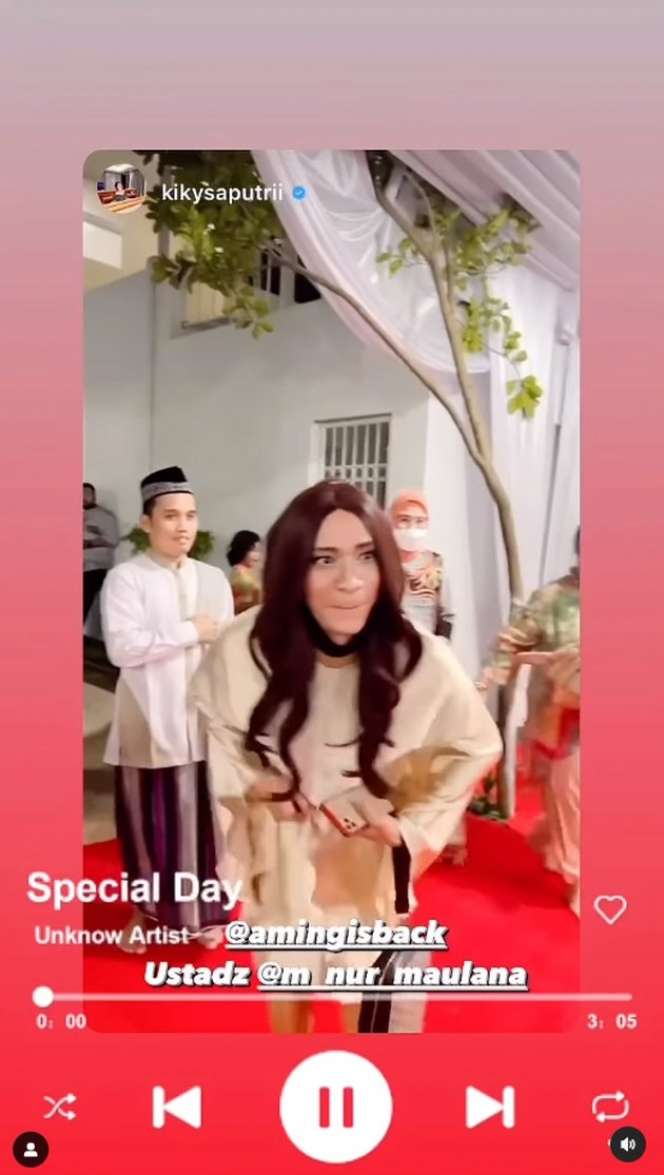 7 Potret Aming Dandan Cantik Saat Hadiri Pesta, Endingnya Malah Salting Ketemu Ustaz Maulana!