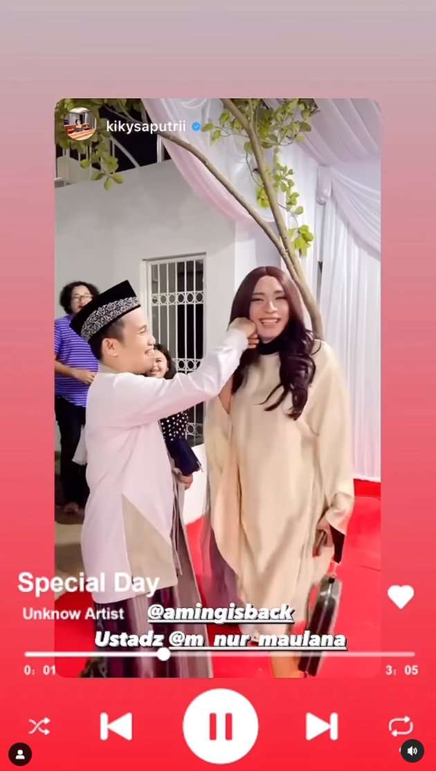7 Potret Aming Dandan Cantik Saat Hadiri Pesta, Endingnya Malah Salting Ketemu Ustaz Maulana!
