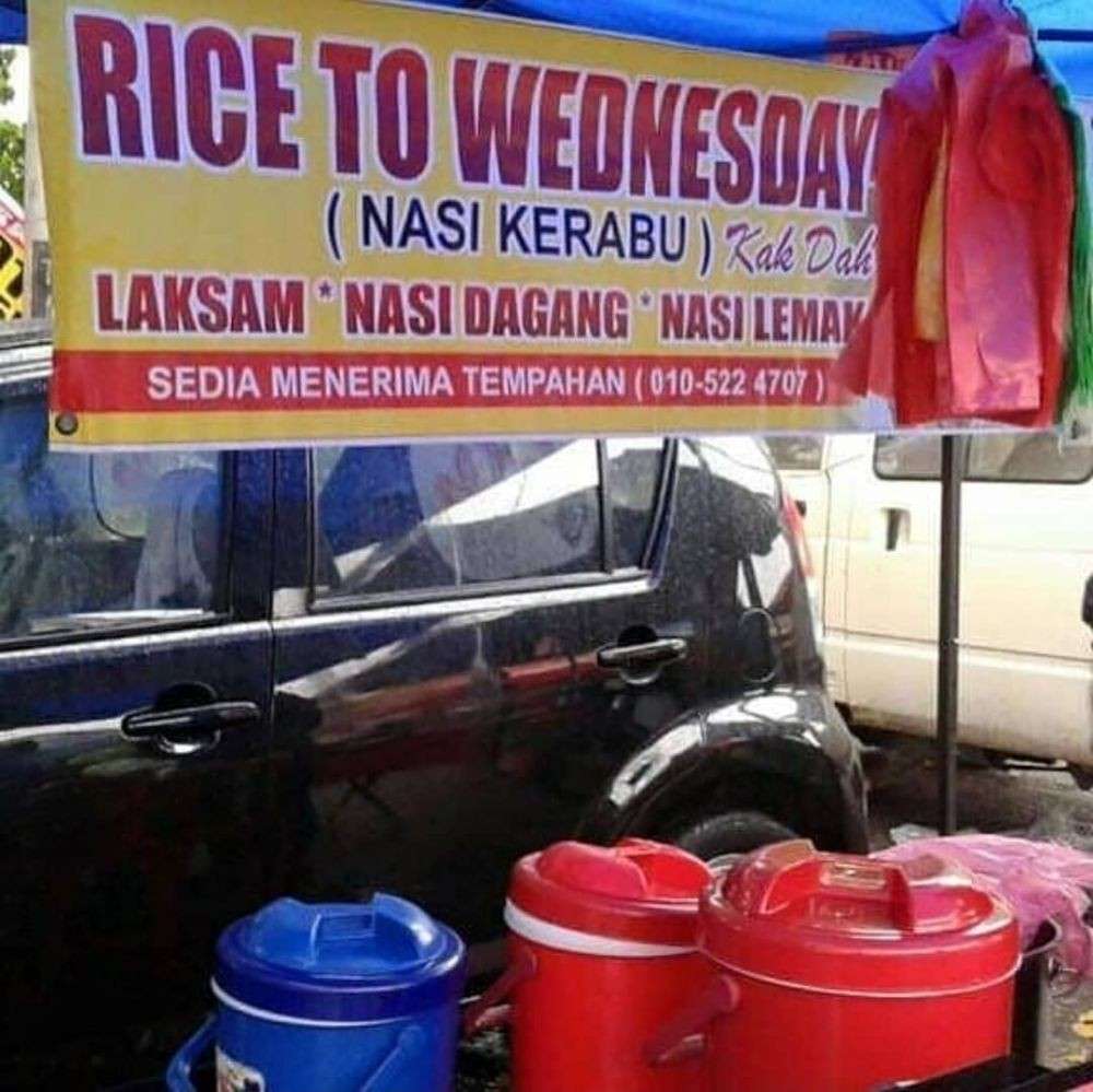 10 Spanduk Pedagang Pakai Bahasa Inggris, Malah Bikin Mikir Keras!