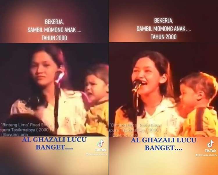 5 Potret Seleb Momong Anak saat Bekerja, Andika Nyanyi Sambil Gendong Sang Putra