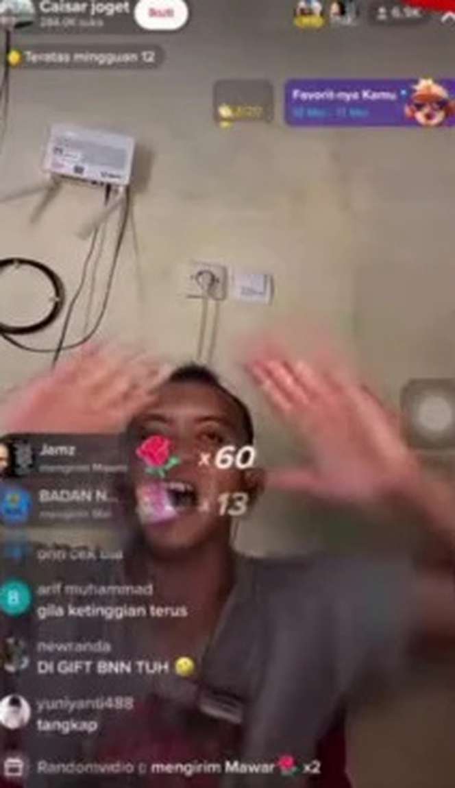 8 Potret Caisar Live TikTok 24 Jam Nonstop, Dituding Pakai Sabu, Langsung Berhenti Saat 'Disapa' BNN