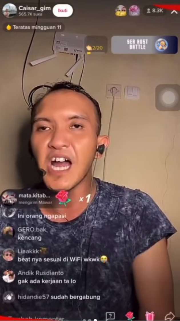 8 Potret Caisar Live TikTok 24 Jam Nonstop, Dituding Pakai Sabu, Langsung Berhenti Saat 'Disapa' BNN