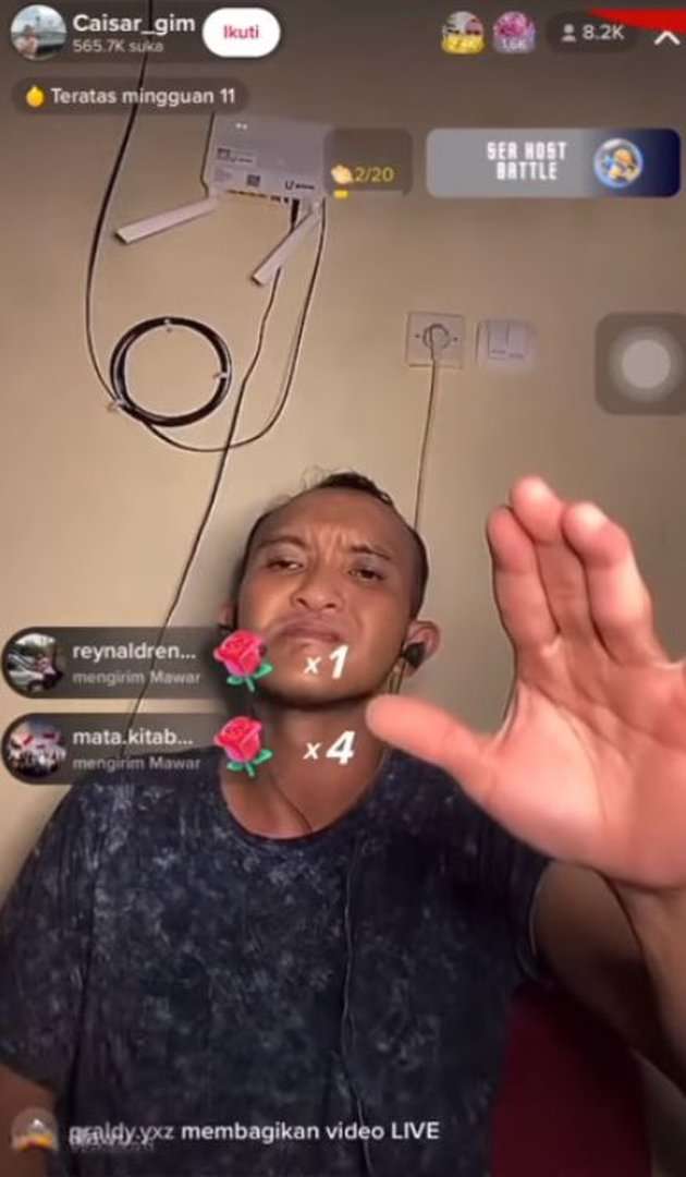 8 Potret Caisar Live TikTok 24 Jam Nonstop, Dituding Pakai Sabu, Langsung Berhenti Saat 'Disapa' BNN