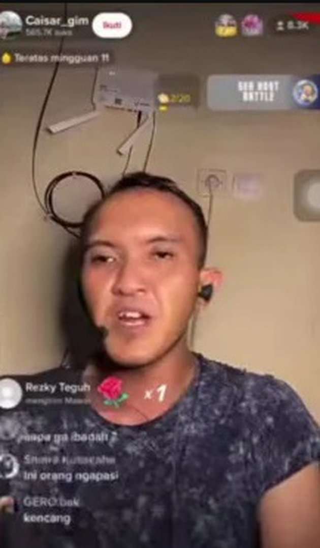 8 Potret Caisar Live TikTok 24 Jam Nonstop, Dituding Pakai Sabu, Langsung Berhenti Saat 'Disapa' BNN
