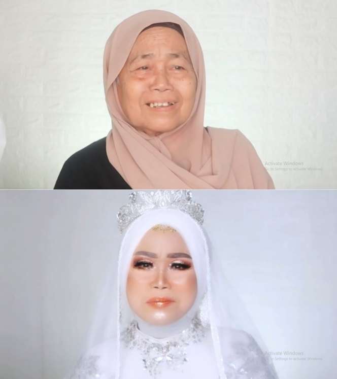 Potret Sebelum dan Sesudah Nenek 75 Tahun Di Rias MUA, Hasilnya Bikin Tercengang!