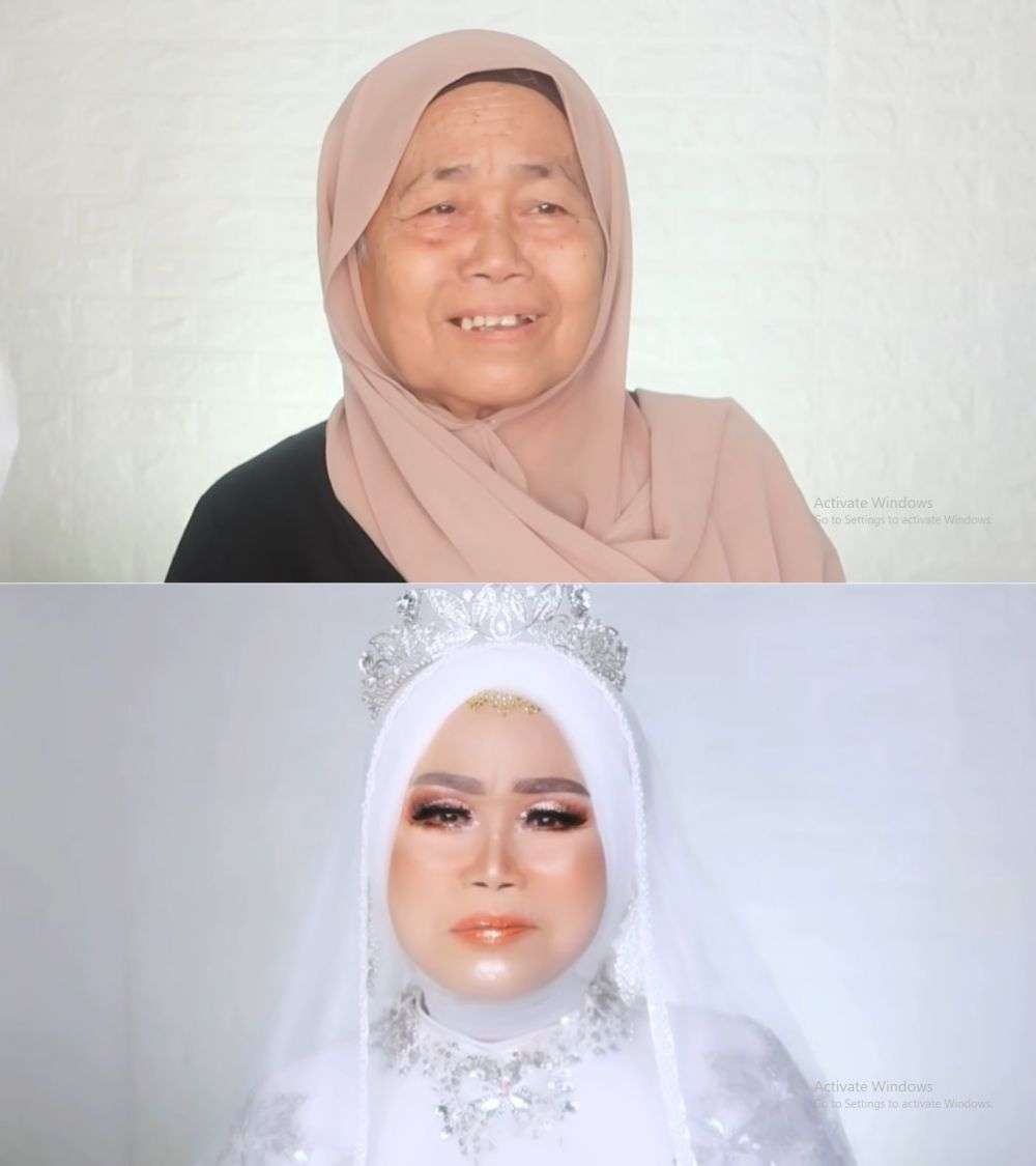 Potret Sebelum dan Sesudah Nenek 75 Tahun Di Rias MUA, Hasilnya Bikin Tercengang!