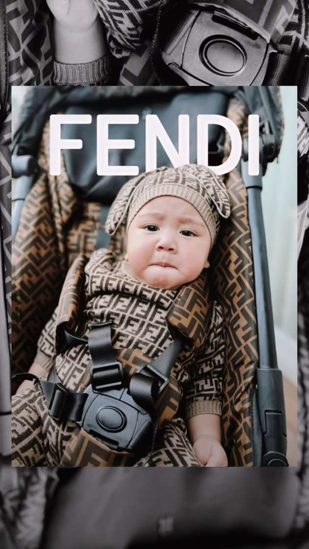 Potret Baby Rayyanza Ikut Fendi Challenge, Total Pakai OOTD Rp60 juta