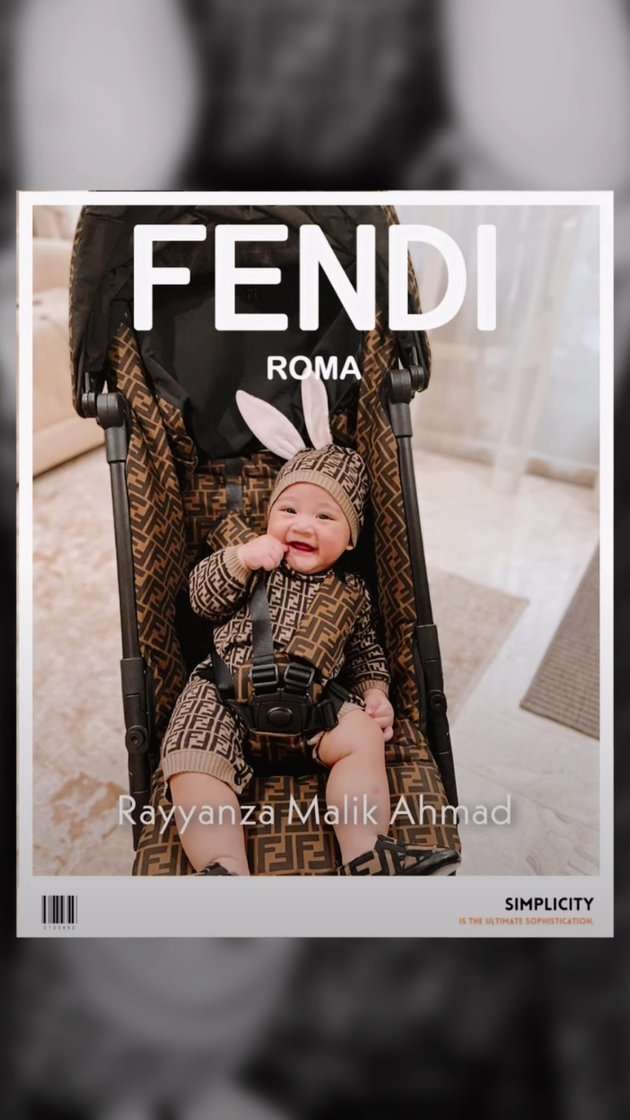 Potret Baby Rayyanza Ikut Fendi Challenge, Total Pakai OOTD Rp60 juta