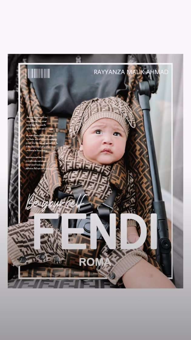 Potret Baby Rayyanza Ikut Fendi Challenge, Total Pakai OOTD Rp60 juta