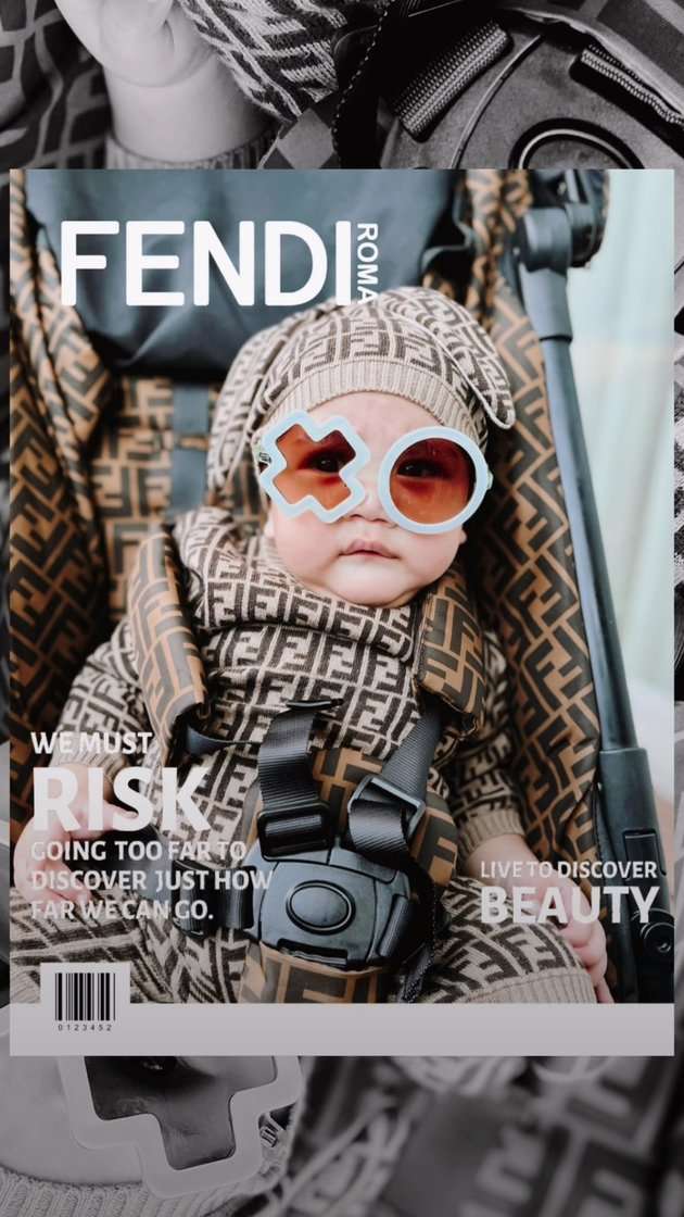 Potret Baby Rayyanza Ikut Fendi Challenge, Total Pakai OOTD Rp60 juta
