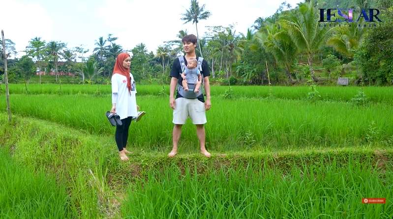 10 Potret Sawah Baby Leslar yang Luasnya Gak Ketulungan, Juragan Sejak Bayi!