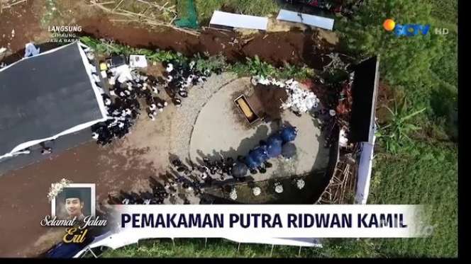 Potret Suasana Pemakaman Eril, Ridwan Kamil dan Atalia Tegar Melepas Kepergian Sang Putra