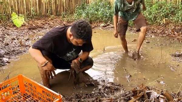 Potret Panji Petualang Kuras Empang Emak, Ternyata Ketemu Ular Predator Gendut Bermuka Jelek!