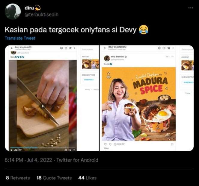Akun OnlyFans Bocor, Potret Devy Anastasia Masterchef Indonesia Season 9 Seketika Viral, Ternyata Ini Faktanya!