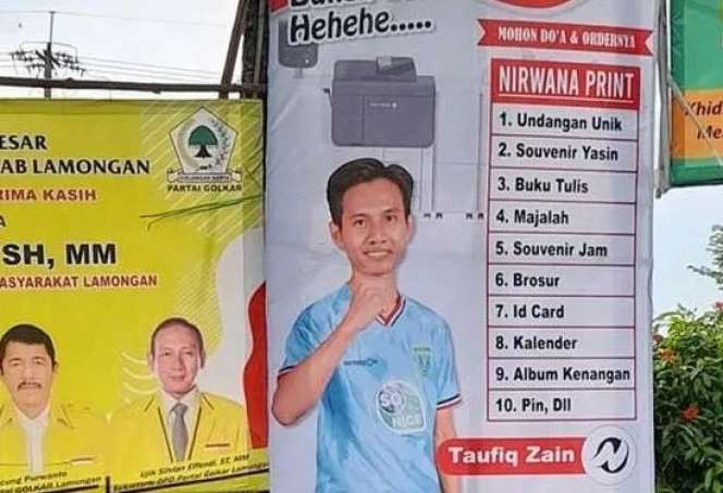 10 Potret Spanduk Ini Bikin Mikir Dua Kali, Dikira Poster Caleg Ternyata…