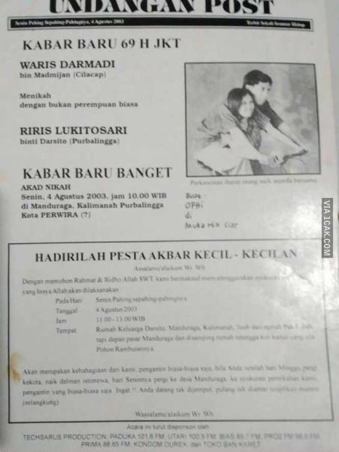 10 Potret Undangan Pernikahan Ini Bikin Gagal Paham, Harus Mikir Dua Kali!