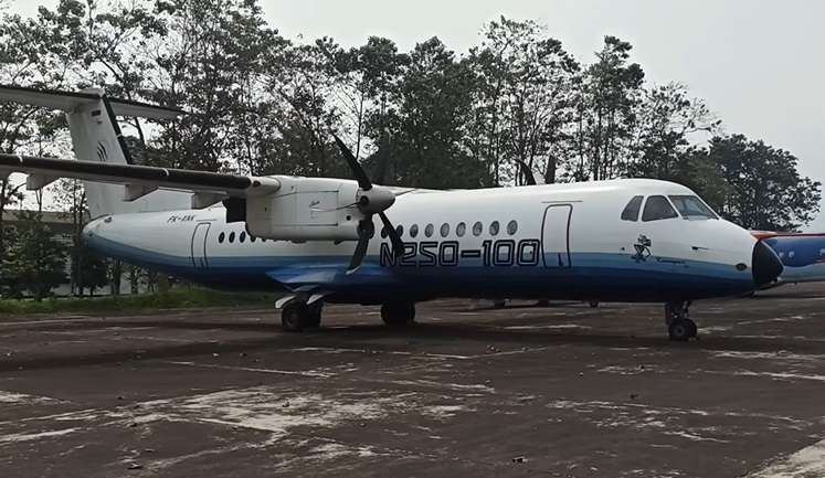 Masih Ingat Pesawat N250 Gatotkaca Buatan BJ Habibie? Potret Penampakannya Terbengkalai di Bandung