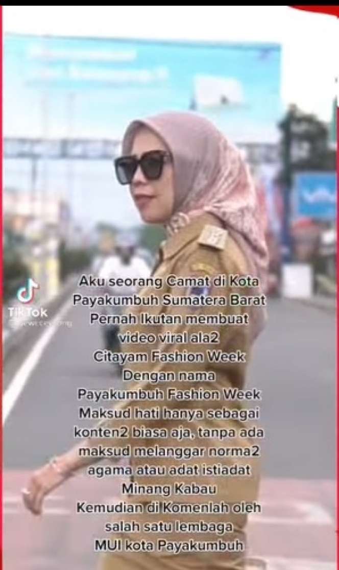 Potret Dewi Novita Camat Payakumbuh, Dicopot Dari Jabatannya Usai Bikin Video ala Citayam Fashion Week!