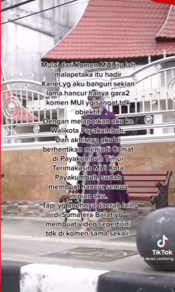 Potret Dewi Novita Camat Payakumbuh, Dicopot Dari Jabatannya Usai Bikin Video ala Citayam Fashion Week!
