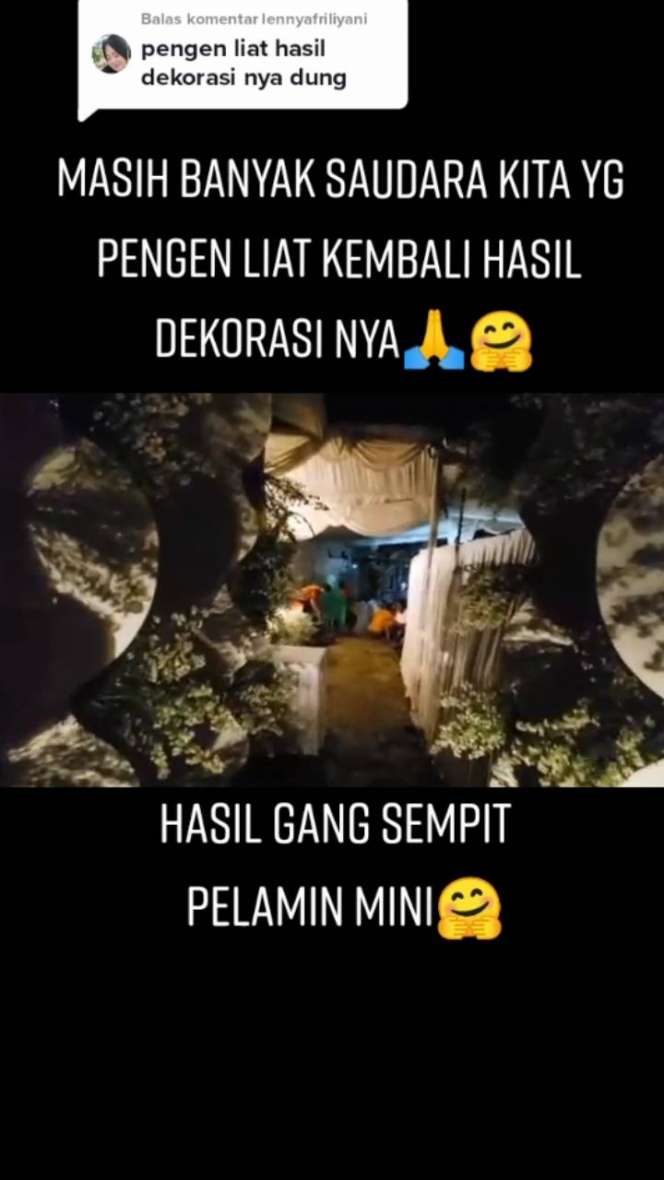 Transformasi Dekorasi Pernikahan di Gang Sempit, Hasilnya Bikin Melongo!