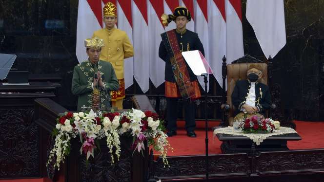 Di Sidang Tahunan MPR, Presiden Joko Widodo Kenakan Baju Adat Paksian dari Bangka Belitung Dibuatnya 3 Hari