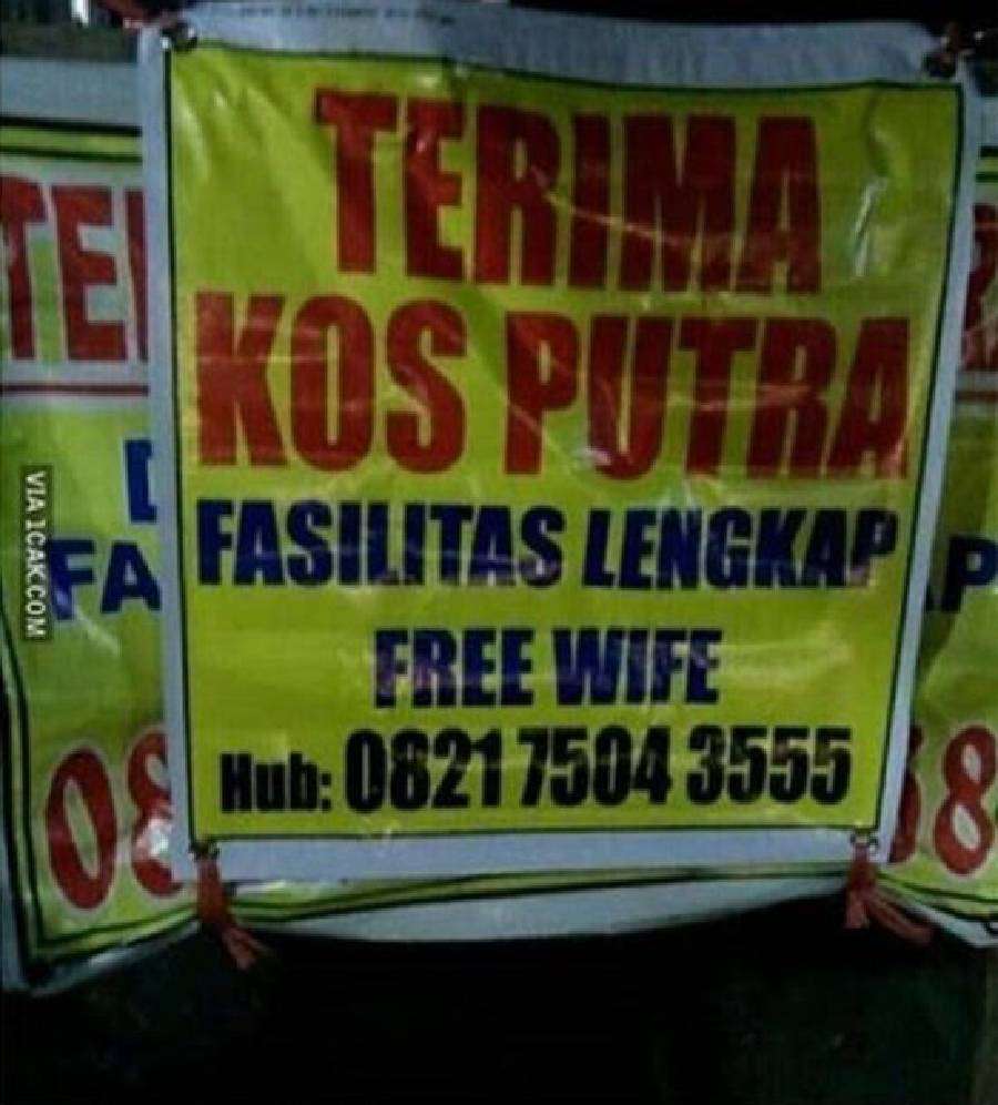 10 Potret Promosi Kocak Kamar Kos, Isi Pengumumannya Bikin Mikir Dua Kali!