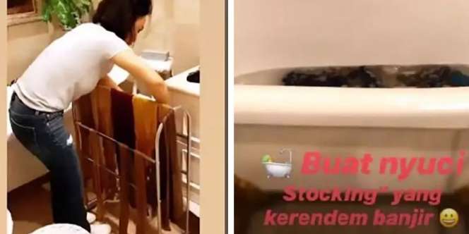 Potret Seleb Cuci Baju Sendiri Tanpa ART, Nagita Slavina Pakai Wastafel!
