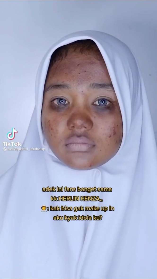 Viral Cewek Berjerawat Minta Dirias MUA Mirip Selebgram Terkenal, Hasilnya Keren Abis!