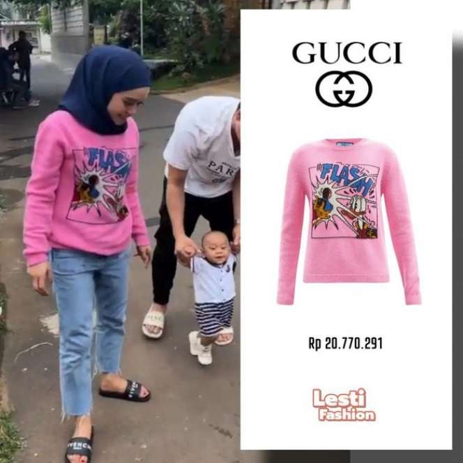 Deretan Outfit Mahal Lesti Kejora saat Momong Baby Leslar