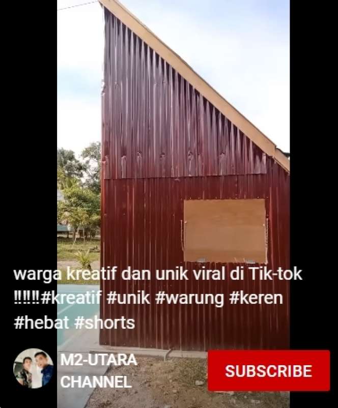 Viral Warung Berbentuk Segitiga Siku-Siku, Netizen Khawatirkan Tiang : `Jangan Sampai Kesenggol!`