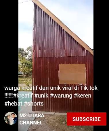 Viral Warung Berbentuk Segitiga Siku-Siku, Netizen Khawatirkan Tiang : `Jangan Sampai Kesenggol!`