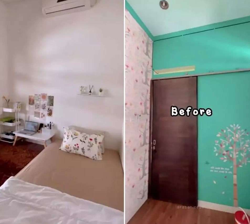Cuma Modal Rp1 Jutaan Kamar Mungil Jadi Estetik, Hasilnya Bikin Melongo