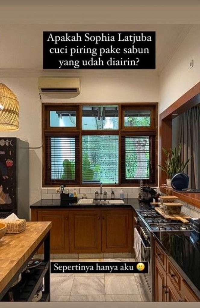 10 Potret `Mewahnya` Dapur Ala Warung di Rumah Sophia Latjuba, Youtuber ini Sampai Takjub! 