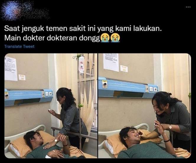 10 Potret Lucu Jenguk Teman di Rumah Sakit, Pasien Bukannya Sehat Malah Tambah Sakit!