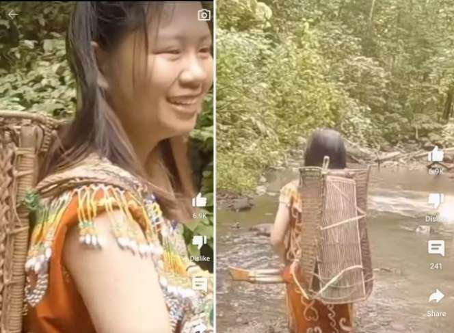 Potret 5 Gadis Dayak yang Cantiknya Bak Bidadari, Profesinya Penarik Perahu Hingga Kuli Bangunan!