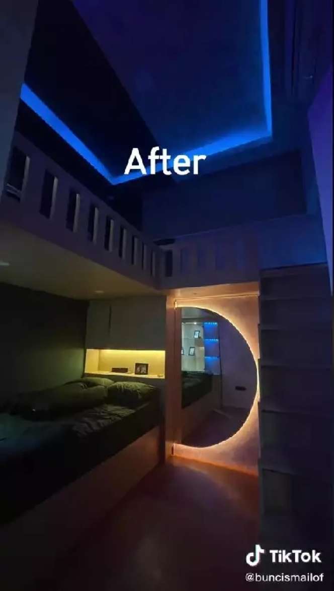 10 Transformasi Kamar Kumuh & Sempit, Jadi Mewah Bertingkat Mirip di Pinterest, Keren!