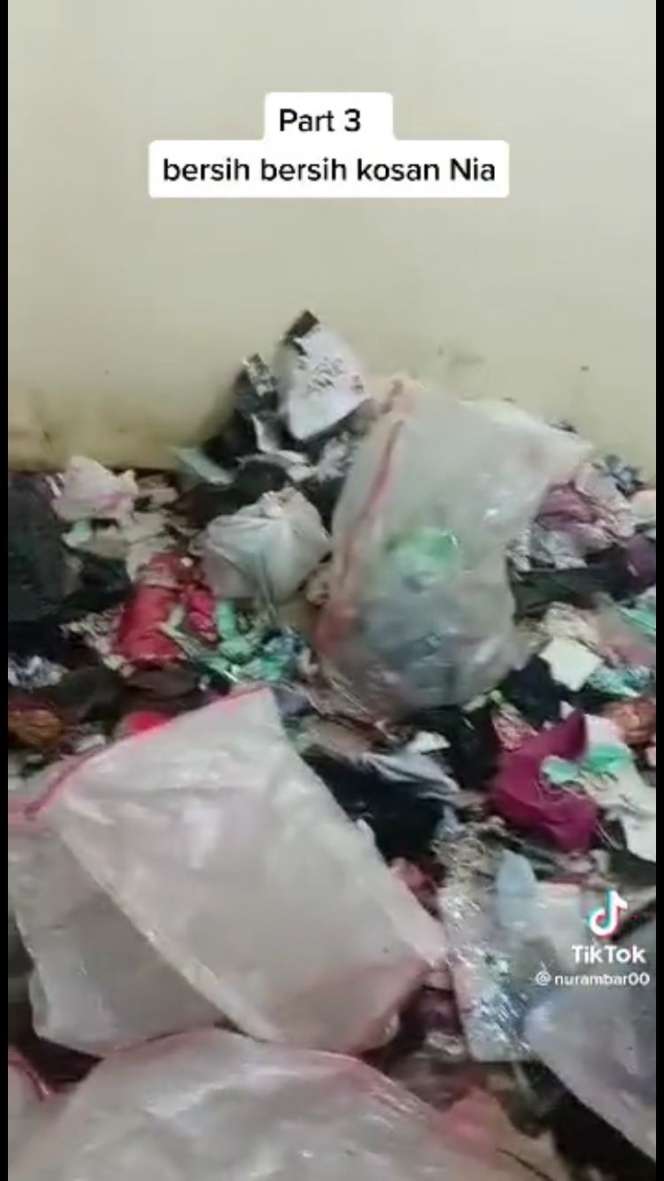 Viral Kamar Kos Dipenuhi Sampah Menggunung dan Menjijikan Bak Bantar Gebang : Padahal Orangnya Cantik!