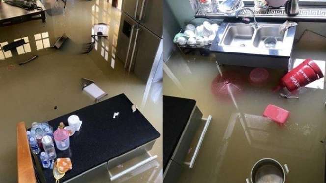 Rumah Mewah Rp13 Miliar Kebanjiran, Artis Terkenal ini Ngungsi Naik Perahu, Lihat 6 Potretnya Miris!