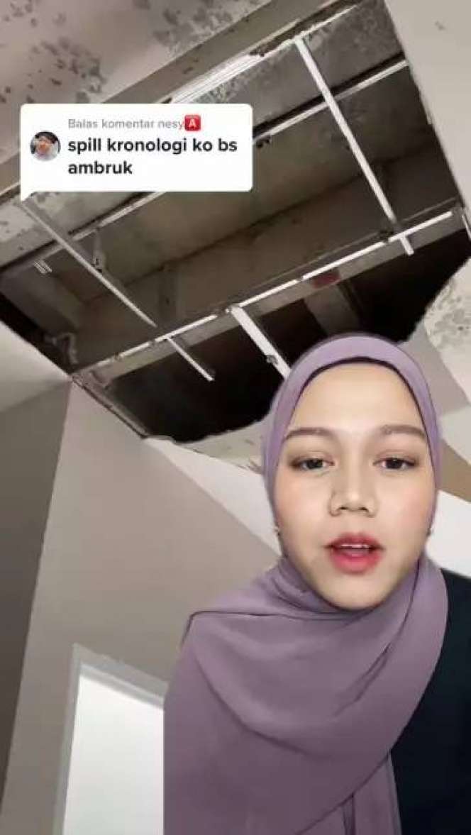 Potret Rumah Rp500 Juta Ambruk Baru Ditempati Setahun
